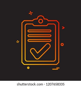 Clipboard icon design vector