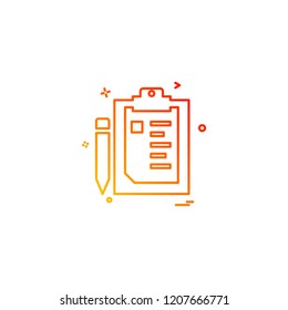 Clipboard icon design vector 