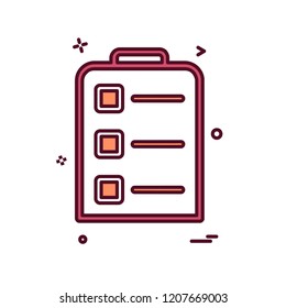 Clipboard icon design vector