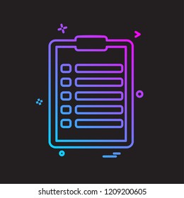 Clipboard icon design vector