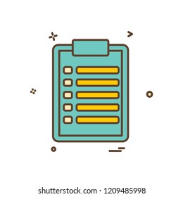 Clipboard icon design vector