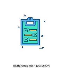 Clipboard icon design vector
