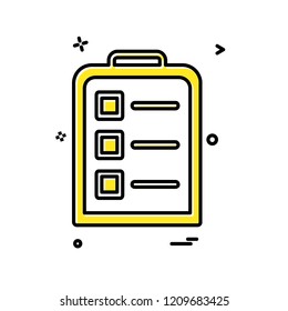 Clipboard icon design vector