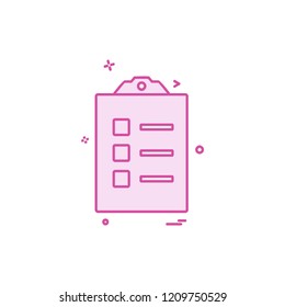 Clipboard icon design vector