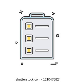 Clipboard icon design vector