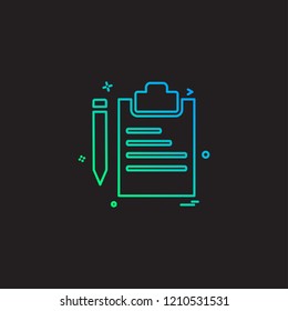 Clipboard icon design vector 