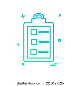 Clipboard icon design vector