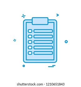 Clipboard icon design vector