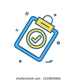 Clipboard icon design vector
