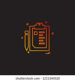 Clipboard icon design vector 