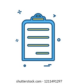 Clipboard icon design vector