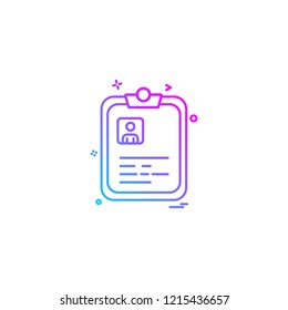 Clipboard icon design vector