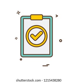 Clipboard icon design vector