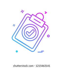 Clipboard icon design vector