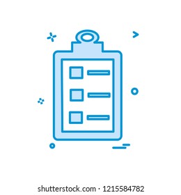 Clipboard icon design vector