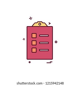 Clipboard icon design vector