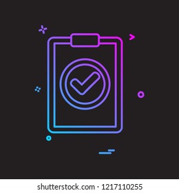 Clipboard icon design vector