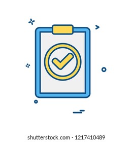 Clipboard icon design vector