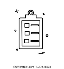 Clipboard icon design vector