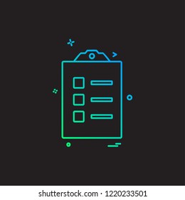 Clipboard icon design vector