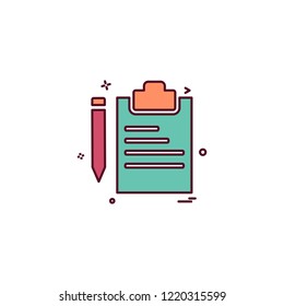 Clipboard icon design vector 