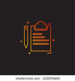 Clipboard icon design vector 