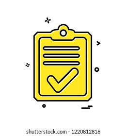 Clipboard icon design vector