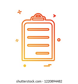 Clipboard icon design vector