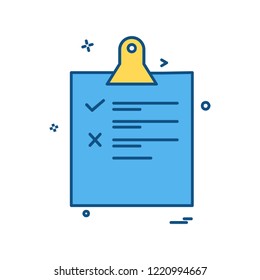 Clipboard icon design vector