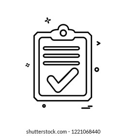 Clipboard icon design vector