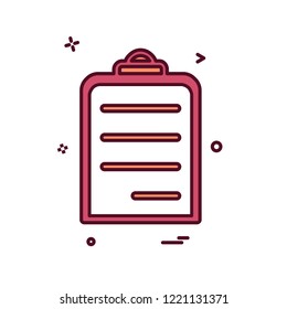 Clipboard icon design vector