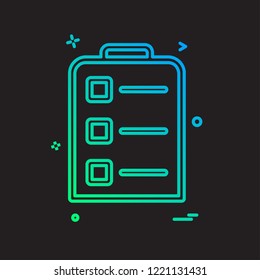 Clipboard icon design vector