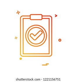 Clipboard icon design vector
