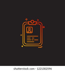 Clipboard icon design vector