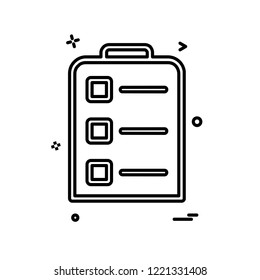 Clipboard icon design vector