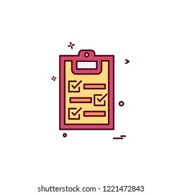 Clipboard icon design vector