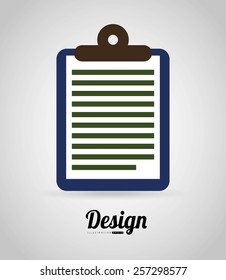 clipboard icon design, vector illustration eps10 graphic 