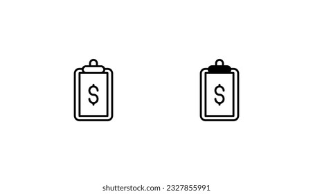 Clipboard icon design with white background stock illustration