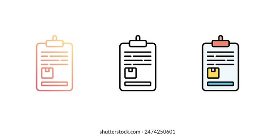 Clipboard icon design with white background stock illustration