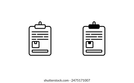 Zwischenablage-Icon-Design mit weißem Hintergrund Stock-Illustration