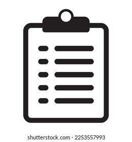 Clipboard icon. To do list icon. Checklist icon for web site and app design.