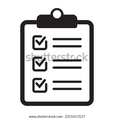 Clipboard icon. To do list icon. Checklist icon for web site and app design.