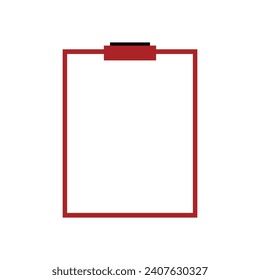 Symbol in der Zwischenablage. Dokumentendatenarchiv und Informationsthema. Einzelnes Design. Vektorgrafik
