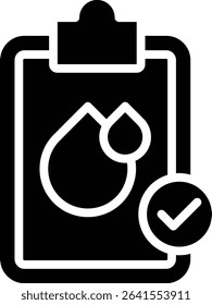 Clipboard icon with document or report to show information related to approved blood types