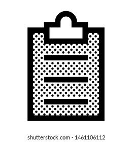 Clipboard. Icon with Dots Style.