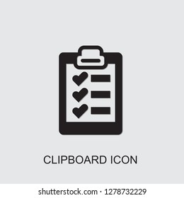 clipboard icon . Editable filled clipboard icon from restaurant. Trendy clipboard icon for web and mobile.