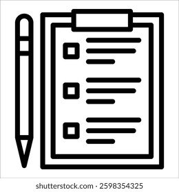 Clipboard Icon Element For Design