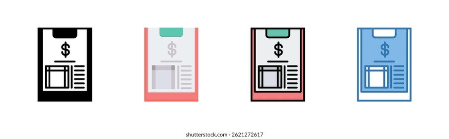 Elemento de icono de Portapapeles para el diseño