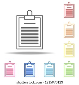 clipboard icon. Elements of plastic syrgery in multi color style icons. Simple icon for websites, web design, mobile app, info graphics