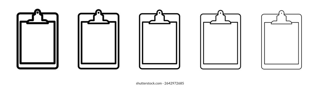 ícone da área de transferência Design plano em plano de fundo isolado